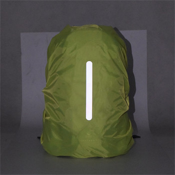 Ανακλαστικό αδιάβροχο σακίδιο πλάτης κάλυμμα βροχής εξωτερικού χώρου Αθλητισμός νυχτερινή ποδηλασία Φως ασφαλείας Raincover τσάντα Camping Hiking 20-75L