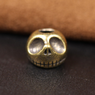 Kõrvitsa pealuupea messingist noapärl EDC välitingimustes meisterdatud Paracord kootud kaelapaeltega ripats Käsitsi valmistatud punk võlusid ehtetarvikute tööriist