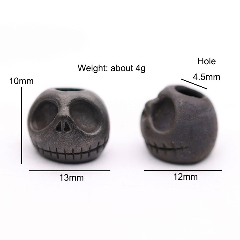 Kõrvitsa pealuupea messingist noapärl EDC välitingimustes meisterdatud Paracord kootud kaelapaeltega ripats Käsitsi valmistatud punk võlusid ehtetarvikute tööriist