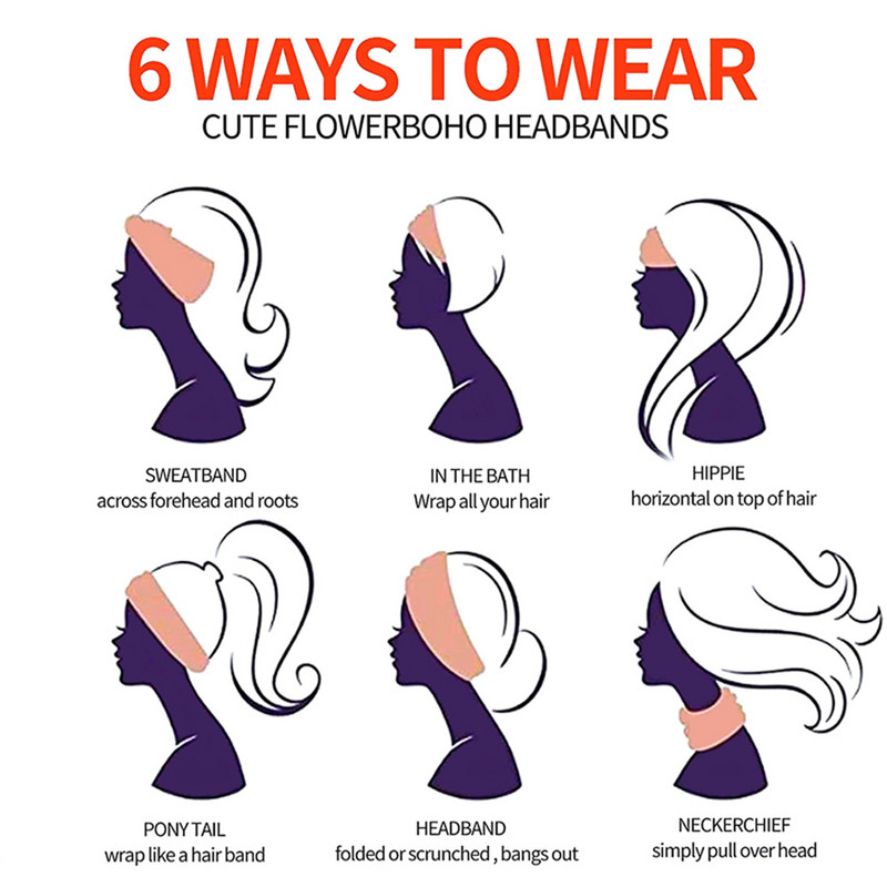 Puuvillane bandana jooga peapael Naiste peaümbris elastsed juuksepaelad turban juukserõngad higipael Peakatted juukseaksessuaarid peapael