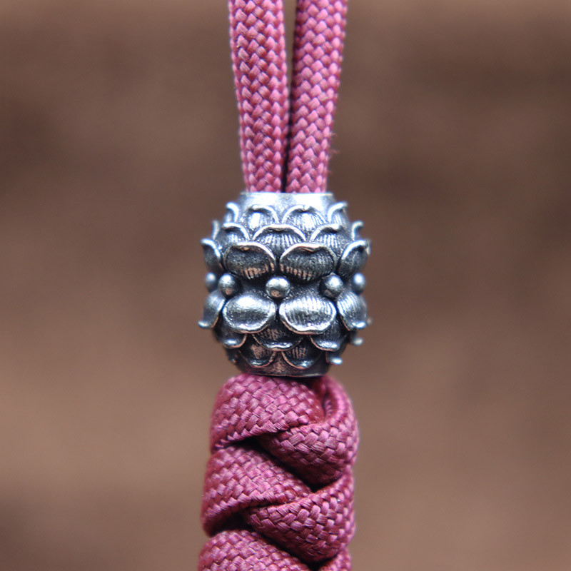 Retro mesingana lotosova latica Nož Perla EDC Outdoor Alat DIY Paracord Pletena uzica Privjesci Narukvice Razmaknice Perle Viseći nakit