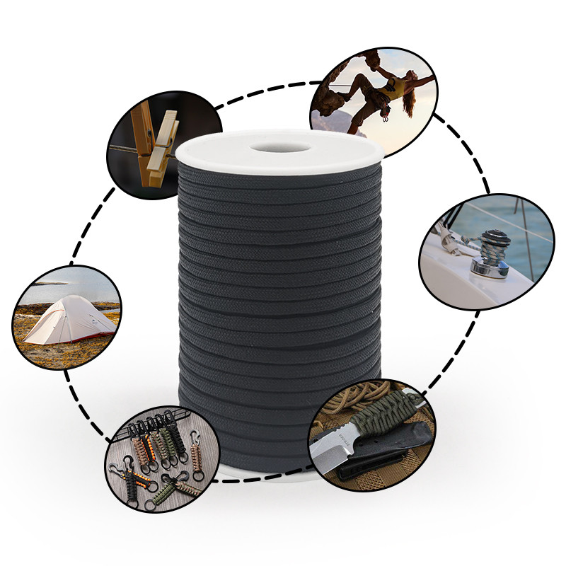 7-Core 550 Paracord 100FT(31M) 4mm Parașuta Snur Kit de frânghie de supraviețuire pentru camping în aer liber Umbrelă Cort Snur Curea