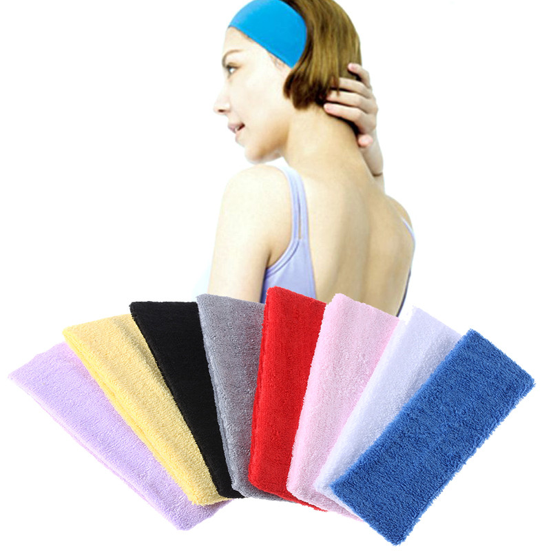 Bentiță sport Bărbați Femei Alergare Yoga Pilates Baschet GYM Benzi de păr Bumbac Transpirație Stretch Turban Elasticitate Bentite