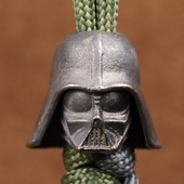 Cască de soldat Cyborg neagră Cuțit din alamă mărgele EDC în aer liber DIY Paracord țesut șnur pandantiv Bijuterii Brățări Charms Accesorii