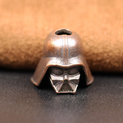 Cască de soldat Cyborg neagră Cuțit din alamă mărgele EDC în aer liber DIY Paracord țesut șnur pandantiv Bijuterii Brățări Charms Accesorii