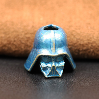 Cască de soldat Cyborg neagră Cuțit din alamă mărgele EDC în aer liber DIY Paracord țesut șnur pandantiv Bijuterii Brățări Charms Accesorii