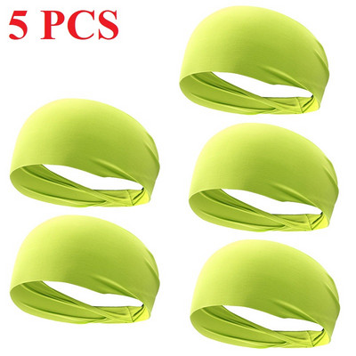 Kvėpuojanti sportinė galvos juostelė vyrams Moteriška Unisex Yoga Fitness Greitai džiūstanti elastinė plaukų juosta, skirta važinėtis dviračiu lauke