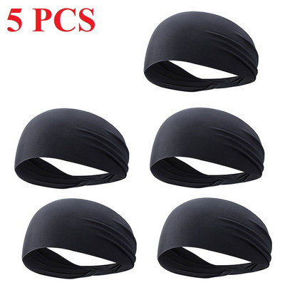 Kvėpuojanti sportinė galvos juostelė vyrams Moteriška Unisex Yoga Fitness Greitai džiūstanti elastinė plaukų juosta, skirta važinėtis dviračiu lauke