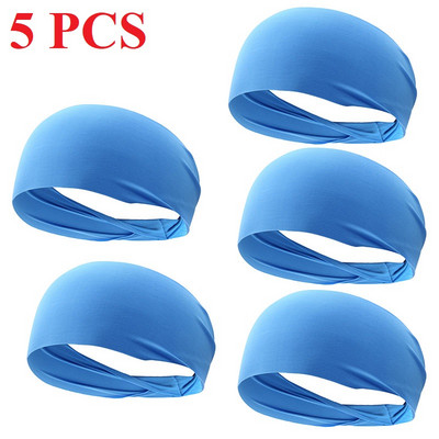 Kvėpuojanti sportinė galvos juostelė vyrams Moteriška Unisex Yoga Fitness Greitai džiūstanti elastinė plaukų juosta, skirta važinėtis dviračiu lauke