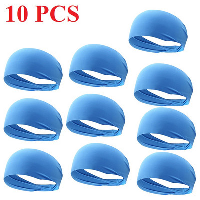 Kvėpuojanti sportinė galvos juostelė vyrams Moteriška Unisex Yoga Fitness Greitai džiūstanti elastinė plaukų juosta, skirta važinėtis dviračiu lauke