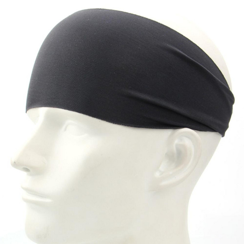 Kvėpuojanti sportinė galvos juostelė vyrams Moteriška Unisex Yoga Fitness Greitai džiūstanti elastinė plaukų juosta, skirta važinėtis dviračiu lauke