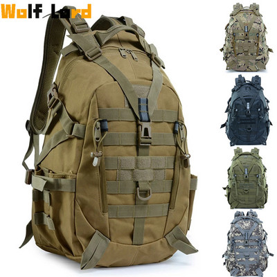 Rucsac de exterior 40L 15L Rucsac Molle pentru bărbați, impermeabil, tacical, militar, pentru călătorii, alpinism, camping, drumeții, sport, geantă