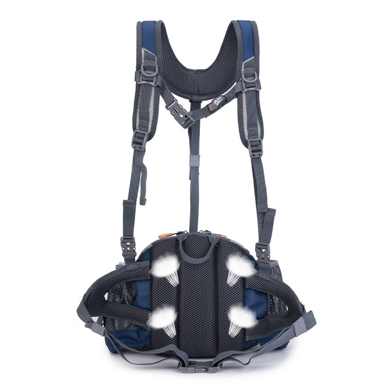 Eemaldatav kahe õlarihmaga vöökott Välismägironimise matkaseljakott, veekindel jooksukott meestele, naistele