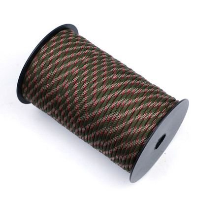100M 550 Military Standard Σχοινί Paracord 9-πύρηνων 4 χιλιοστών Κορδόνι επιβίωσης ομπρέλας σκηνής ομπρέλας