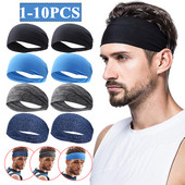 1-10 KOM. Modna sportska znojnica, prozračna, upijajuća traka za glavu, traka za glavu za kosu, super elastična, mekana, glatka, fitnes, joga, teretana