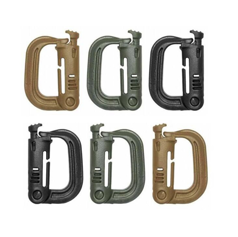 10 buc/lot închidere Grimloc cu inel în D pentru exterior pentru chingă MOLLE Connect cârlig cu cataramă pentru agățat centură de 1 inch