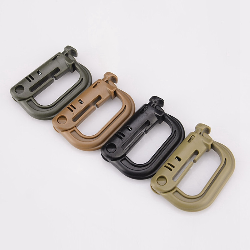 10 buc/lot închidere Grimloc cu inel în D pentru exterior pentru chingă MOLLE Connect cârlig cu cataramă pentru agățat centură de 1 inch