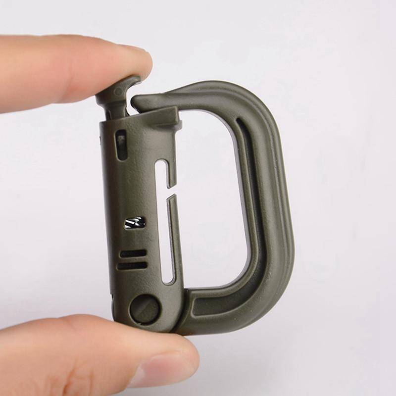 10 buc/lot închidere Grimloc cu inel în D pentru exterior pentru chingă MOLLE Connect cârlig cu cataramă pentru agățat centură de 1 inch