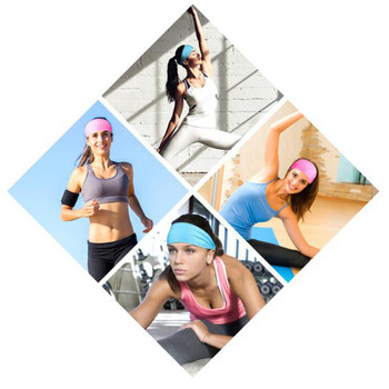 Γιόγκα Headband Running Sport Elastic Fitness Sweat Headband Αντιολισθητικό Sweatband Gym Sport Yoga Hairbands