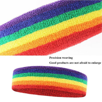5 Χρώματα Ανδρικές Γυναικείες Ζώνες Μαλλιών Γιόγκα Ελαστική ιδρώτα Headband Cycling Sweatband Fitness Running Headband Head Sweat Bands