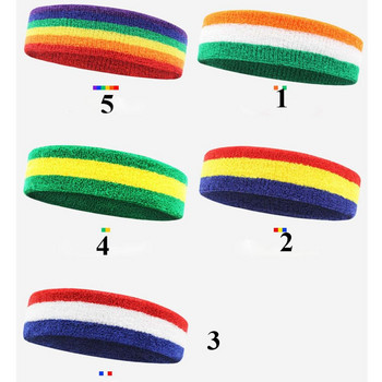 5 Χρώματα Ανδρικές Γυναικείες Ζώνες Μαλλιών Γιόγκα Ελαστική ιδρώτα Headband Cycling Sweatband Fitness Running Headband Head Sweat Bands