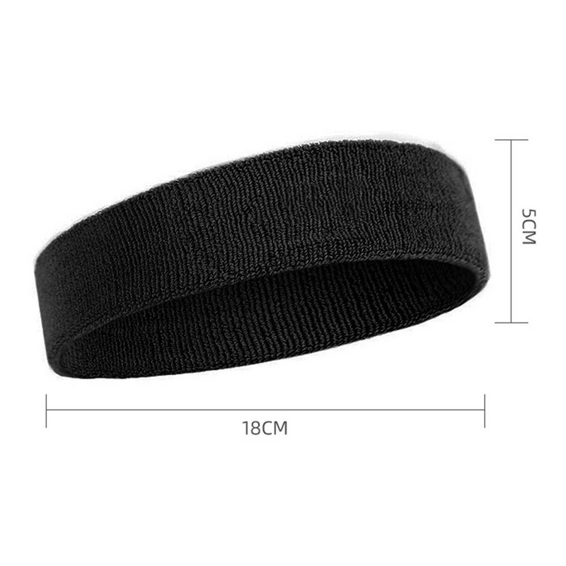 Medvilninis elastinis rankšluostis Prakaito juosta Krepšinio Sportinė Galvajuostė Moterų Sporto Salė Joga Sporto Prakaito Plaukų Juosta Tampriai Galvos Apdangalai Tinklinis