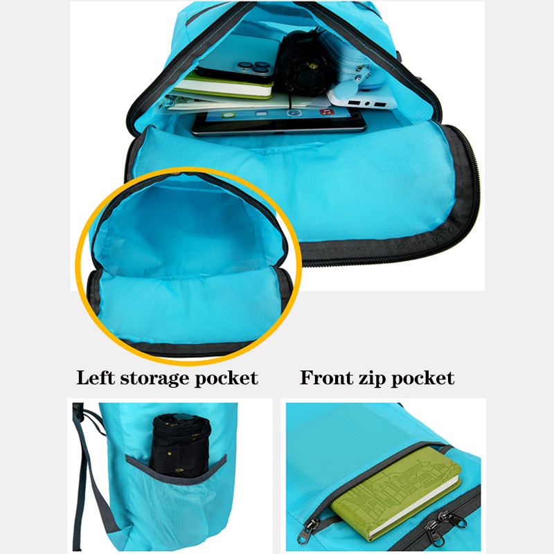 Rucsac de exterior rezistent la apă de 20 l, rucsac ușor pentru drumeții sportive, geantă pliabilă pentru ciclism, camping, alpinism, rezistentă la uzură