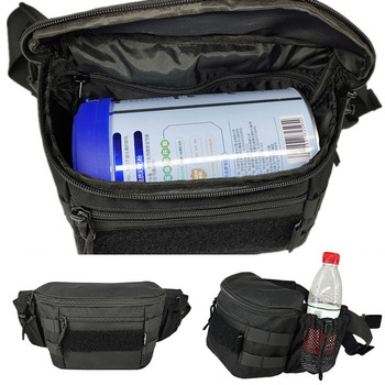 Τσάντα μέσης Tactical Ανδρική τσάντα ζώνης ψαρέματος μεγάλης χωρητικότητας Αδιάβροχες τσάντες αναρρίχησης ταξιδιού Στρατιωτικό Camo Outdoor Fanny Pack