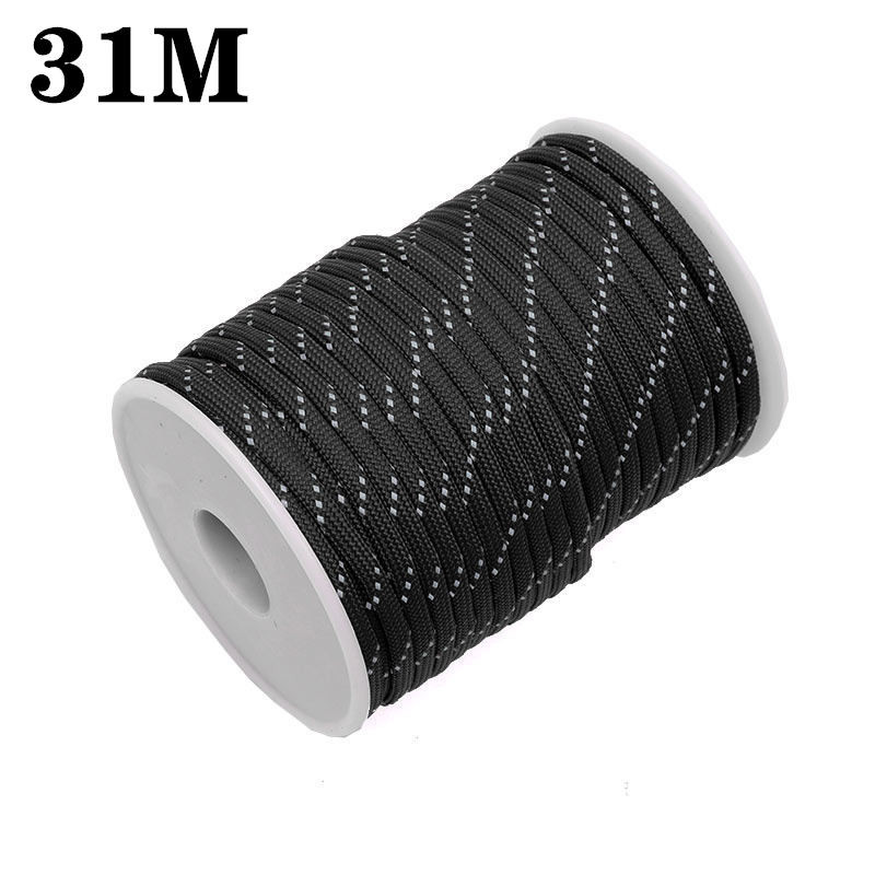 Reflektirajući Paracord 550 kabel 7 niti 4 mm šatorsko uže Dodaci za preživljavanje u kampu Upozorenje Padobran Line Planinarska užad