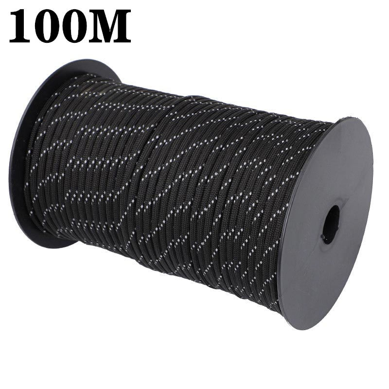 Reflektirajući Paracord 550 kabel 7 niti 4 mm šatorsko uže Dodaci za preživljavanje u kampu Upozorenje Padobran Line Planinarska užad