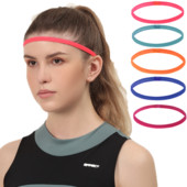 Neslidžios elastinės galvos juostos jogos plaukų juostelės moterims vyrams, bėgimui, fitnesui