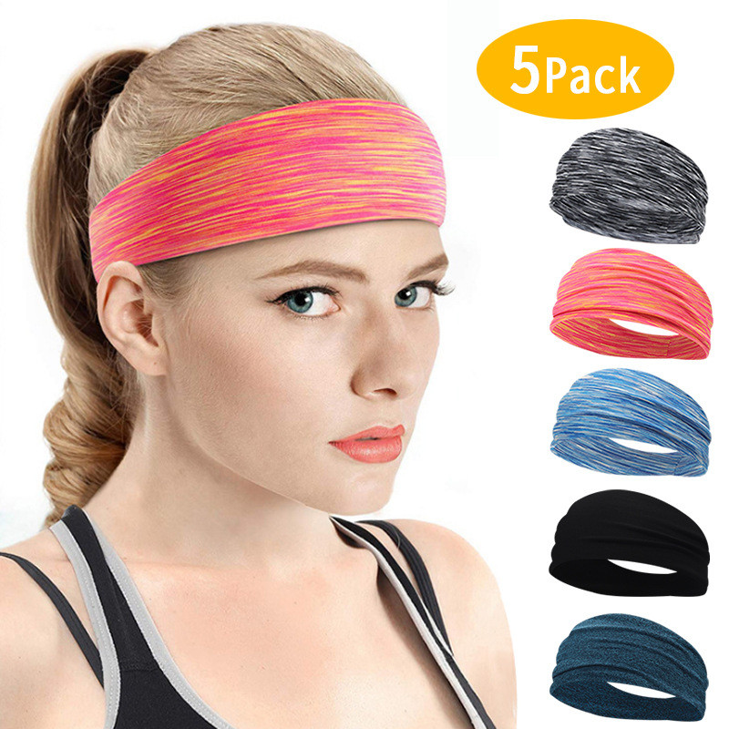Femei Yoga Benzi pentru păr Bărbați Bandă pentru cap Antrenament în aer liber Călărie Baschet Alergare Fitness Sport Centura antiperspirantă