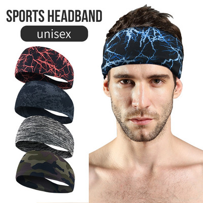Unisex Running Fitness Headband Sport Gym Exercise Fitness Running Headband Breathable Absorbent Stretch Sports Headband