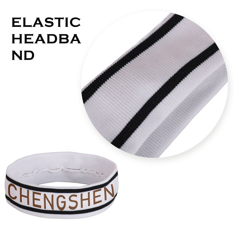 Jooga juuksepaelad higi imav veniv higipael Sport kirjatrükiga puuvillane peaümbris täiskasvanutele mõeldud fitness korvpall must