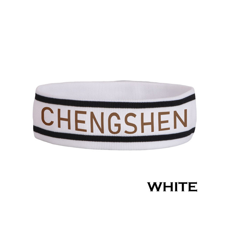 Jooga juuksepaelad higi imav veniv higipael Sport kirjatrükiga puuvillane peaümbris täiskasvanutele mõeldud fitness korvpall must