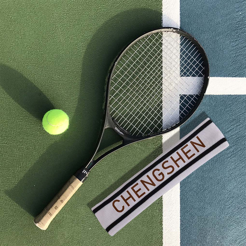 Jooga juuksepaelad higi imav veniv higipael Sport kirjatrükiga puuvillane peaümbris täiskasvanutele mõeldud fitness korvpall must