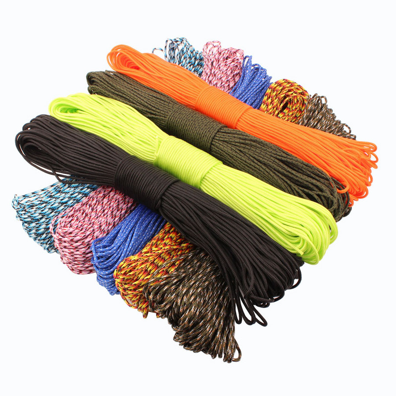 CAMPING SKY Paracord 2mm, 3 fire, frânghie de exterior, cordon de parașuta, cort cort multifuncțional Corda