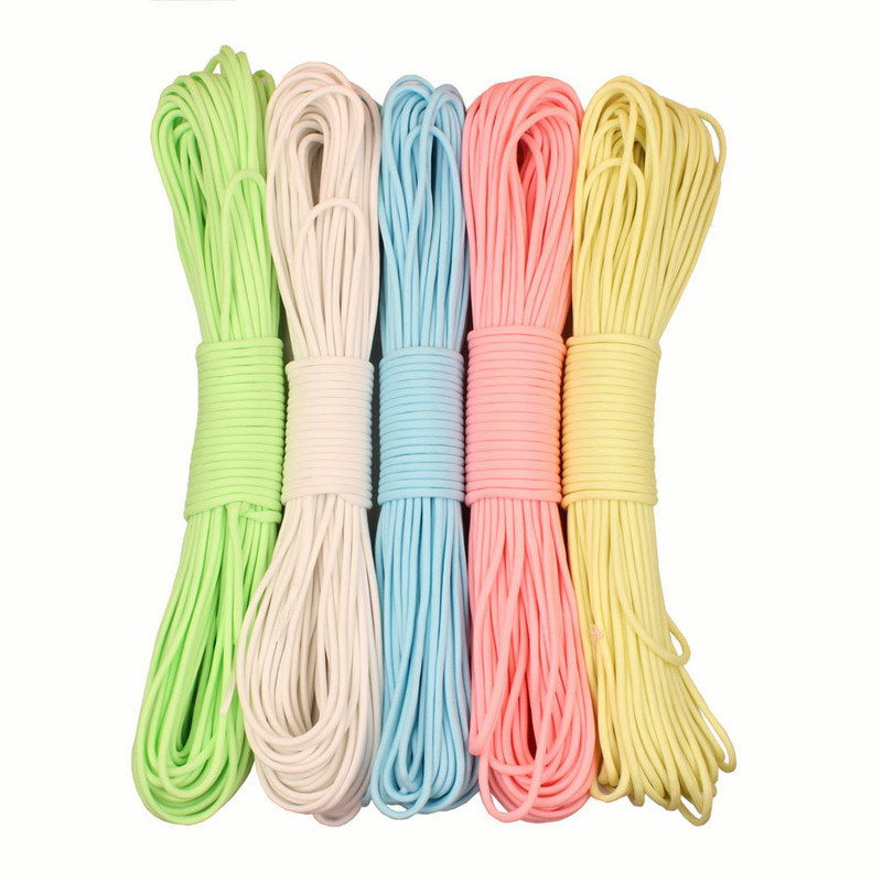 CAMPINGSKY 9 fire miezuri strălucire luminoasă în întuneric cordon de parașută cu parașuta 25 50 100 de picioare