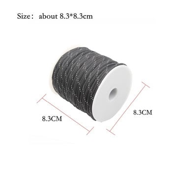 CAMPINGSKY Reflective Paracord 550lb 7 Strand 100FT Survival 550 Cord Parachute Σχοινί υψηλής έντασης