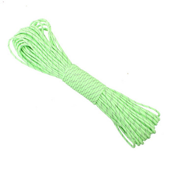 Campingsky 9 Strands Cores Luminous Glow in the Dark & Reflective Paracord Cord Lanyard 25 50 100 Feet