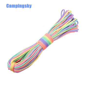 CAMPINGSKY Rainbow Paracord Rope 550 Найлонов шнур за парашут Връзка за къмпинг инструмент за катерене на открито