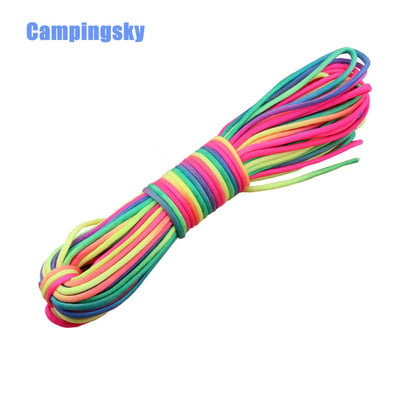 CAMPINGSKY Rainbow Paracord Rope 550 Найлонов шнур за парашут Връзка за къмпинг инструмент за катерене на открито