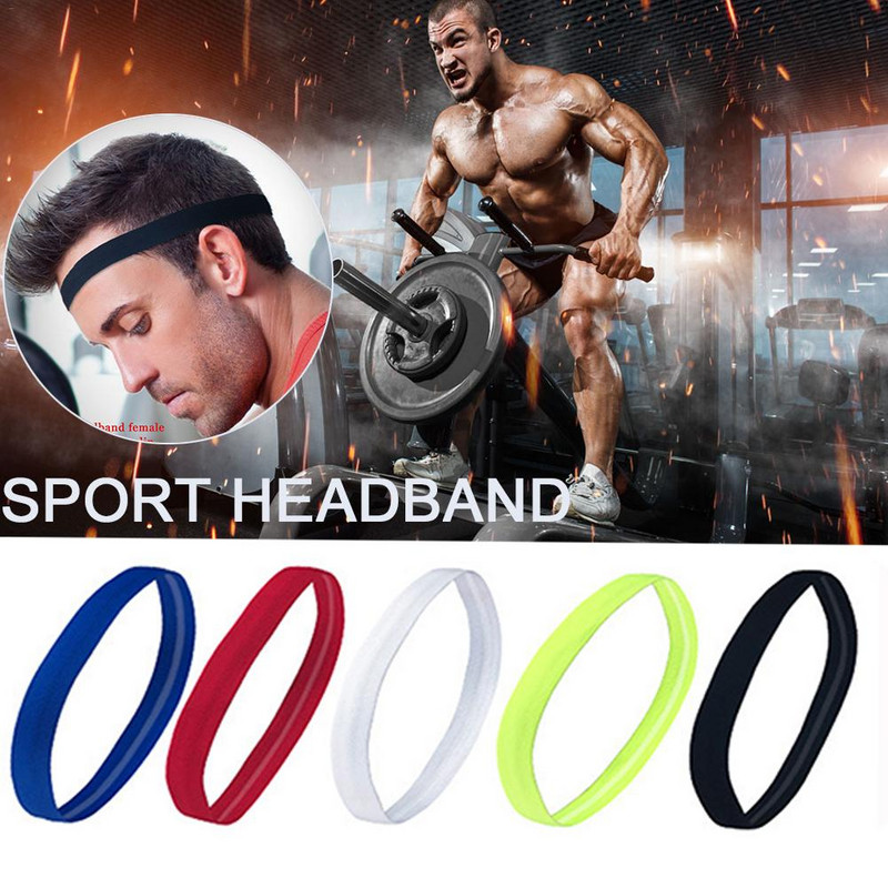 Sportinė galvos juosta Vyrų moterų galvos prakaito juosta Run Futbolas Tenisas Galvos skara Silikoninis Neslystantis Elastinis Priedai Antiperspirantas