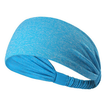 Външна еластична йога лента за коса Дамска памучна плетена лента за глава Спортна лента за пот