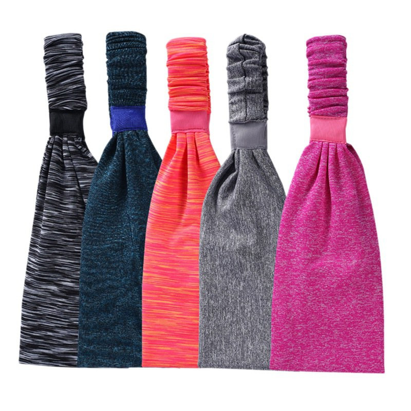 Vanjska elastična joga gumica za kosu Ženska pamučna pletena traka za glavu Sportska traka za znojenje