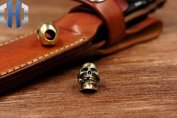 Paracord Beads Ορειχάλκινο Κρεμαστό κρανίο μαχαίρι καπνίσματος Κρεμαστό κουμπί τηλέφωνο EDC ομπρέλα Σχοινί κρεμαστό φερμουάρ Κεφαλή μαχαίρι χάντρες