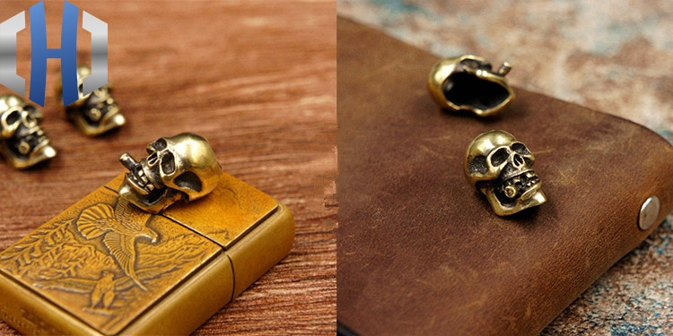 Paracord perle Mesing Pušenje Lubanja Nož Privjesak Gumb za vješanje Telefon EDC Kišobran Konop Privjesak Zip Glava Nož Perle