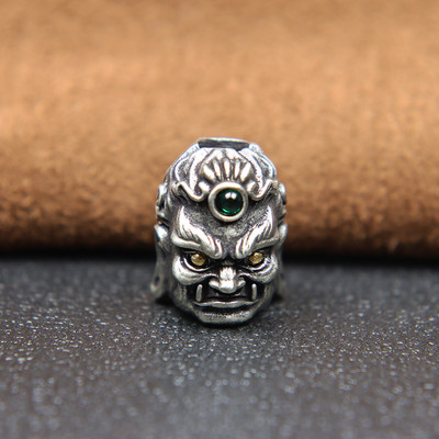 Sculptură din alamă Fudo Buddha Head EDC Cuțit Mărgele Bijuterii DIY Paracord țesut Snur Charms Accesorii Instrumente de exterior Decorații