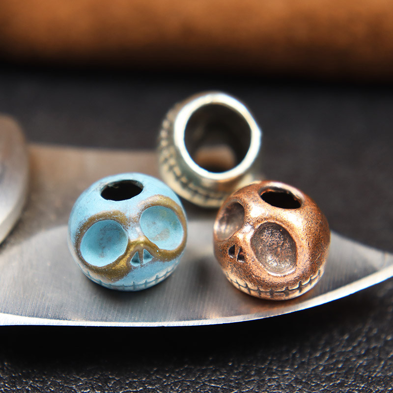 Punk Pumpkin Koljupea Messingist Noa Helmed Vihmavarju Tross Pael õues kootud Ripats EDC Paracord DIY Käsitsi valmistatud aksessuaarid