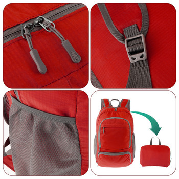 Πτυσσόμενη ελαφριά τσάντα 30L Υπερελαφρύ σακίδιο πλάτης εξωτερικού χώρου Αδιάβροχο σακίδιο πλάτης πεζοπορίας Πτυσσόμενη τσάντα Daypack αποθήκευσης